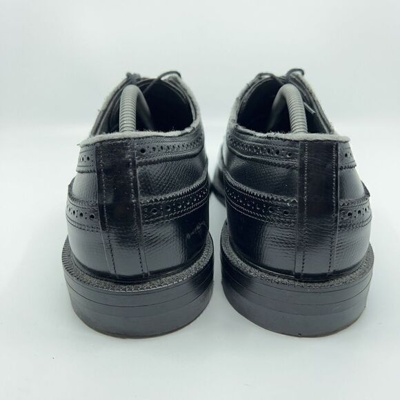 O'Sullivan Men’s Size 10.5 D Black Leather USA Made Long Wingtip Dress Shoes - Picture 4 of 11